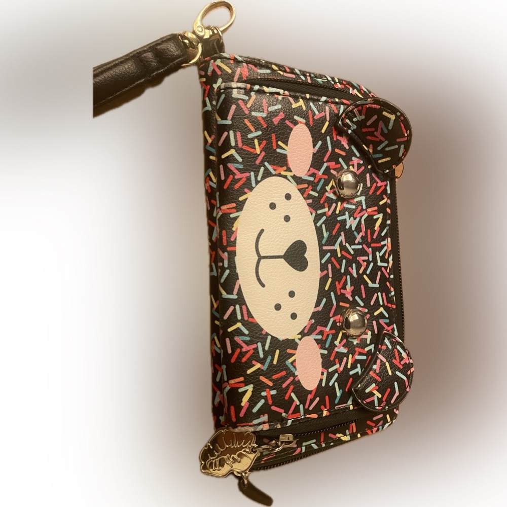 Playful Bear Face Wallet with Sprinkles